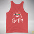 Pride Sloth LGBTQ Progress Pride Flag Sunglasses Premium Tank Top - Red Triblend